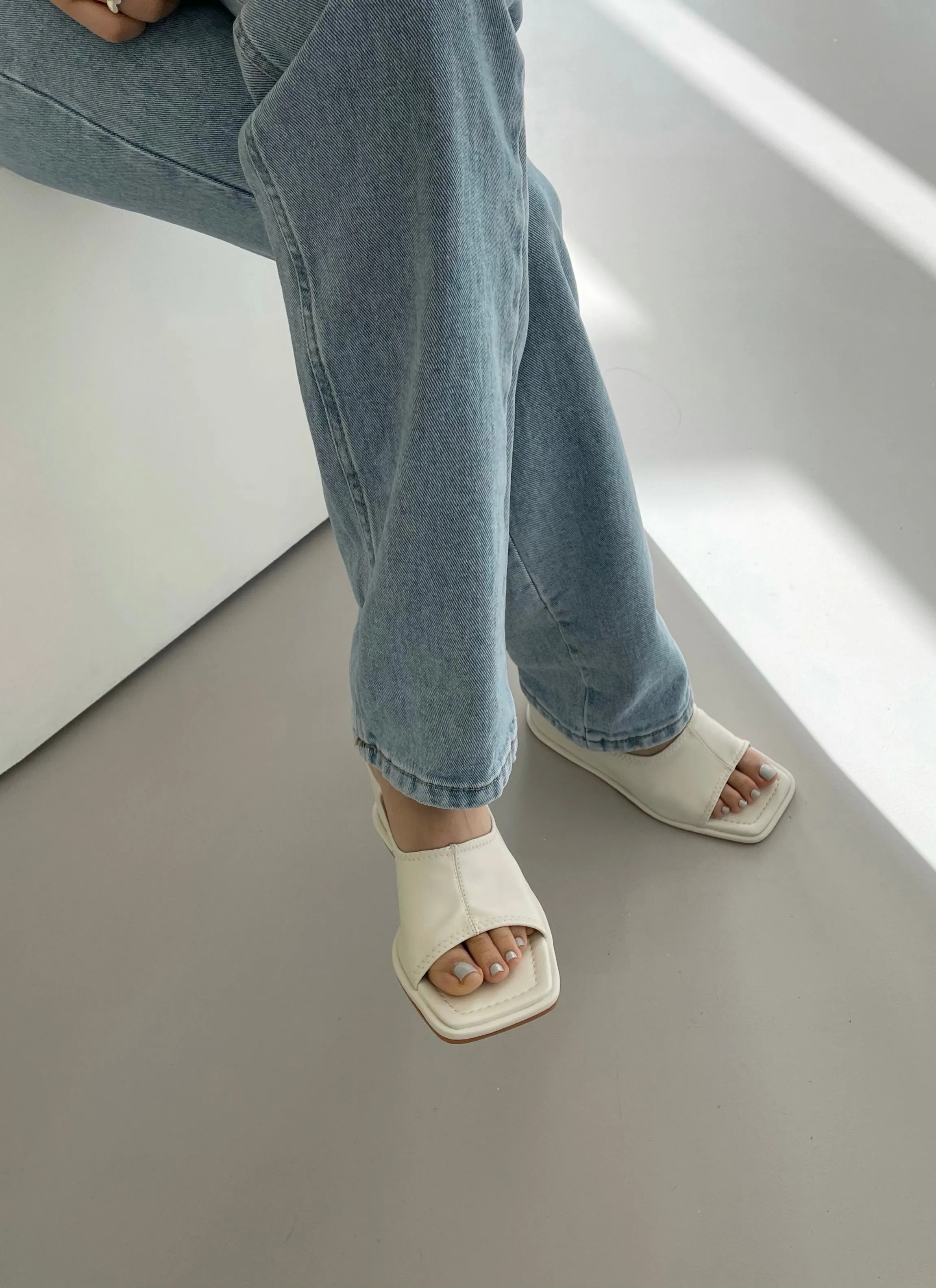Wedge Heel Slide Sandals