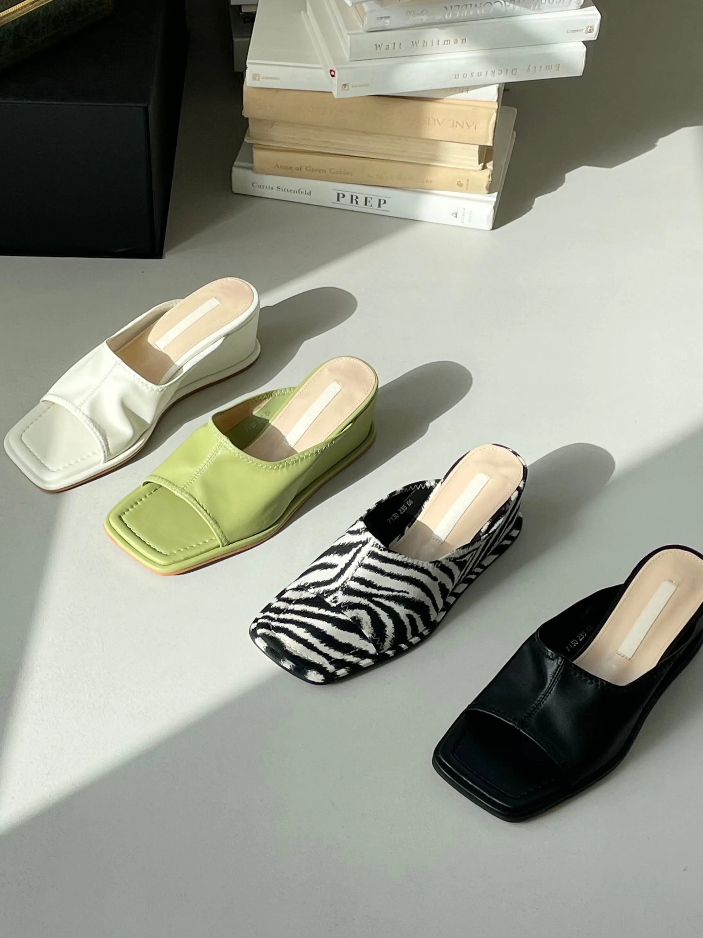 Wedge Heel Slide Sandals