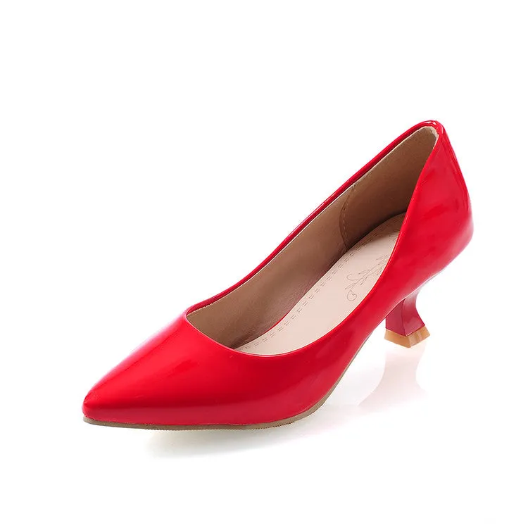 Women's Jellow Shoes Chunky Heel Pumps