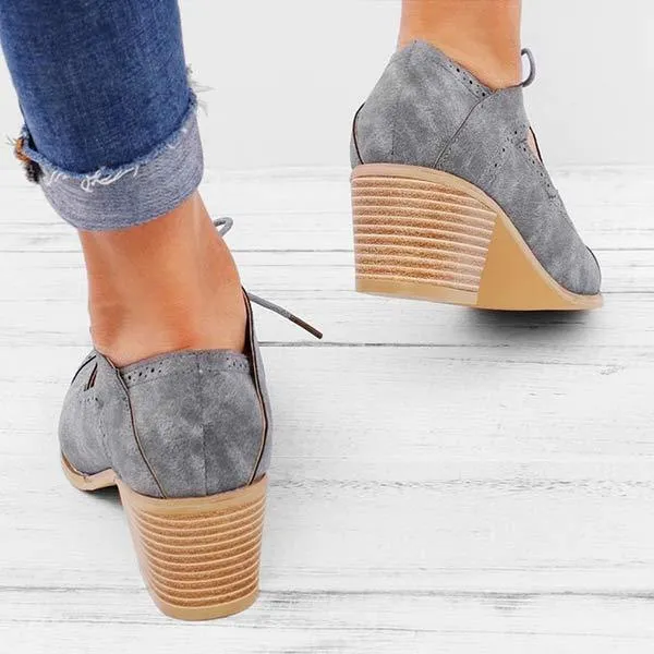Women'S Retro Chunky High Heels 24024553