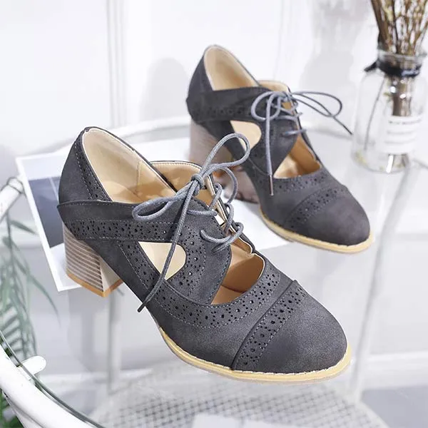 Women'S Retro Chunky High Heels 24024553