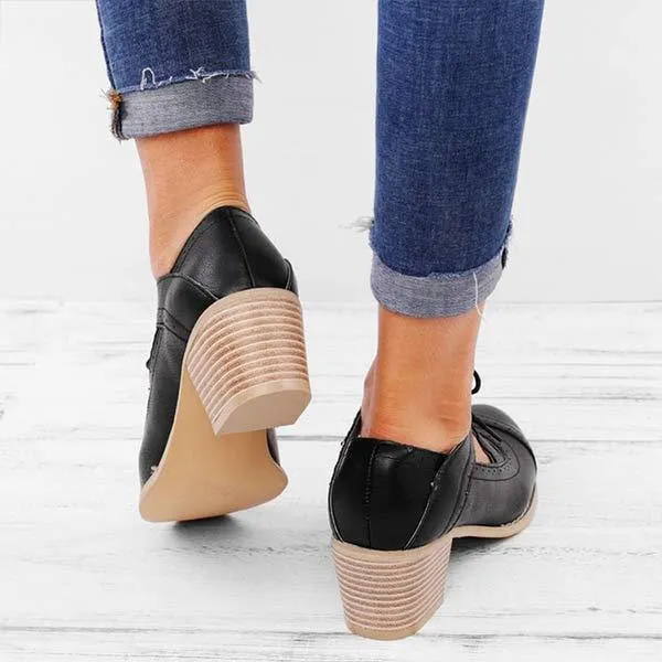 Women'S Retro Chunky High Heels 24024553