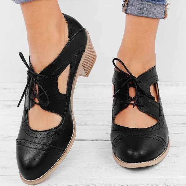 Women'S Retro Chunky High Heels 24024553