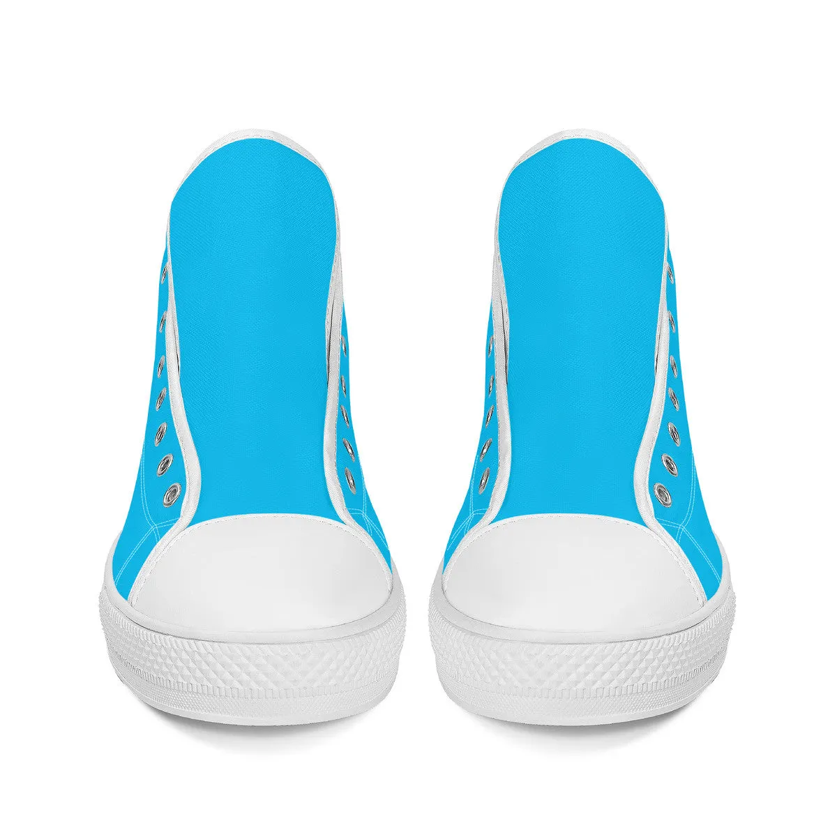 Work Hard Be Kind - Blue Converse Style High Tops